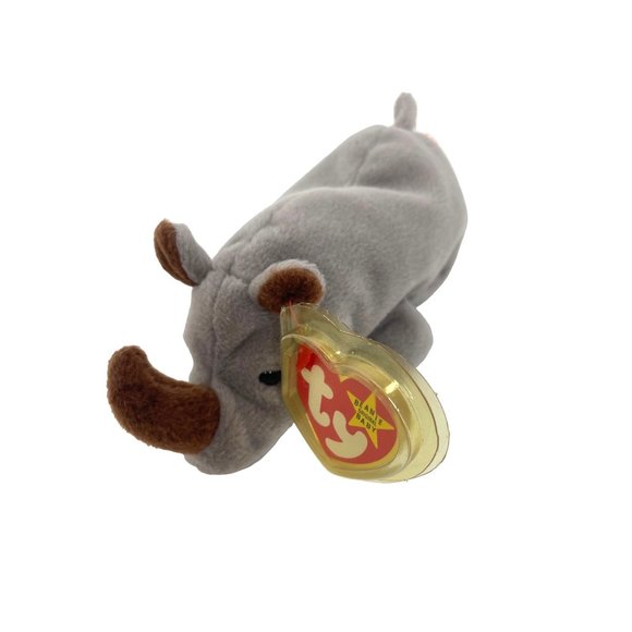 Spike the Rhinoceros Beanie Baby Vintage 1996 Retired Tush Tag Heart Tag in Case - Picture 3 of 17